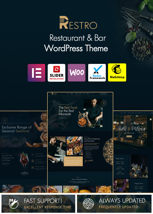 Restro - Tema WordPress Restoran & Bar - 4