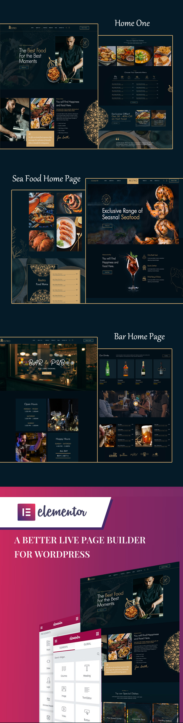 Restro - Tema WordPress Restoran & Bar - 5